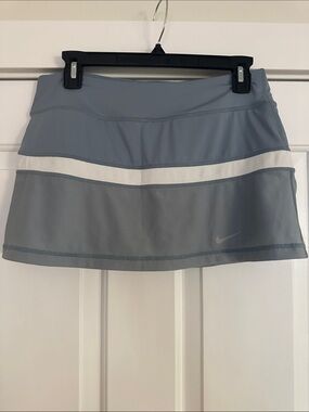Nike Women's Light Blue Tennis Skort with White Band